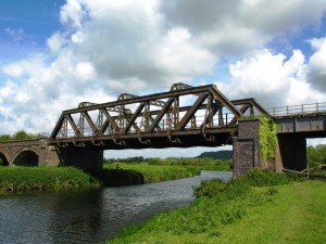 Langport railway bridge over the River Parrett